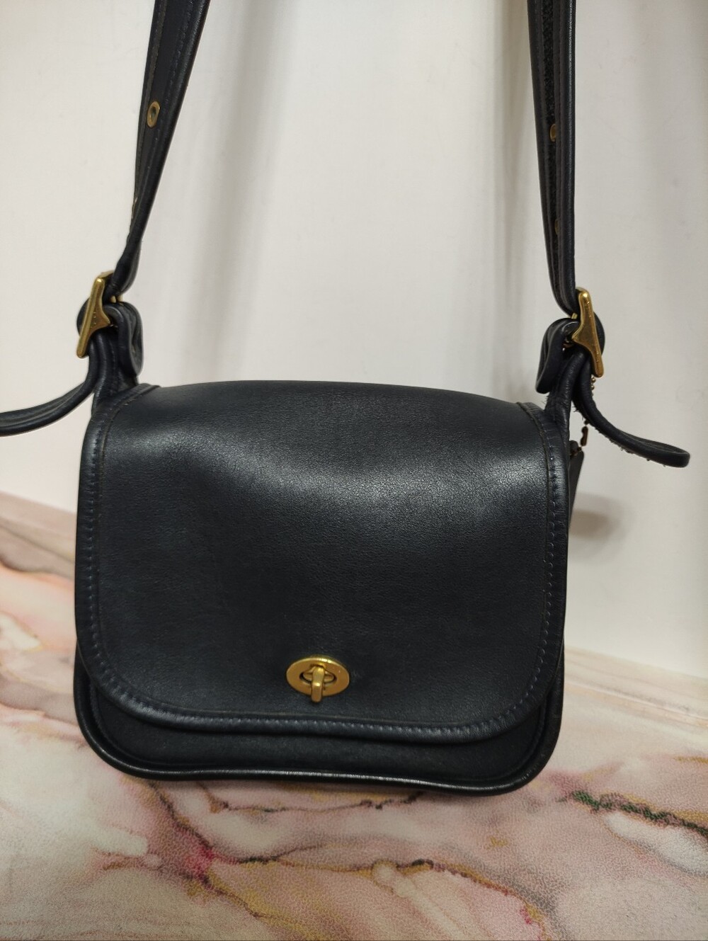 Vintage Coach 9965 Legacy Small Flap Navy Blue
